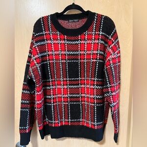NWOT | SHEIN - Women's Bold Red and Black Checkered Sweater